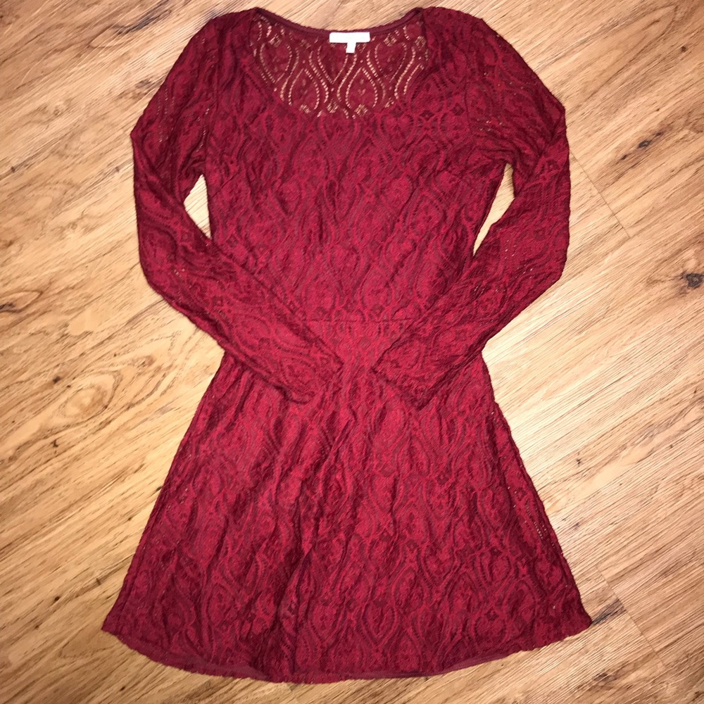 Red skater dress